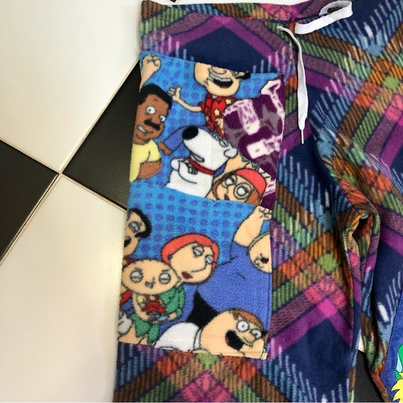 One Of A Kind Nickelodeon Patchwork Fleece Sweatpants Unisex Cartoons Rugrats L - Picture 4 of 6